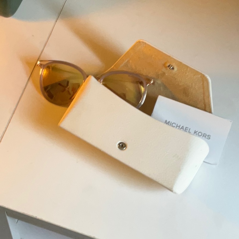 Rose gold tinted and detailed womens cat eye sunglasses
